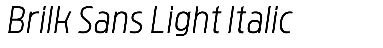 Brilk Sans Light Italic